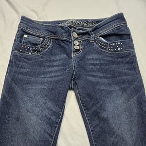 Almost Famous Stylish Blue Denim Jeans Size 3